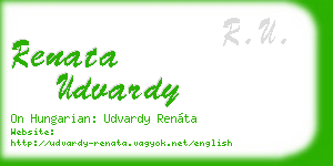 renata udvardy business card
