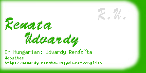 renata udvardy business card